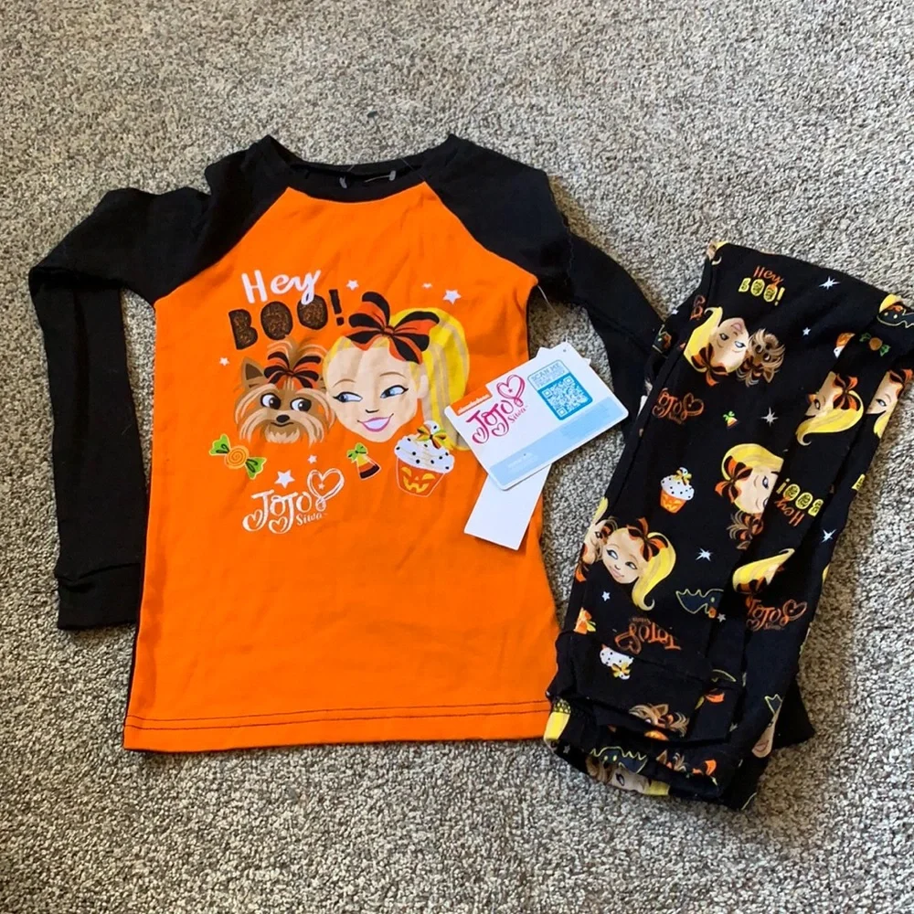JoJo Siwa Halloween Hey BOO! 2pc PJ Set Sz 8 Nickelodeon New with tags